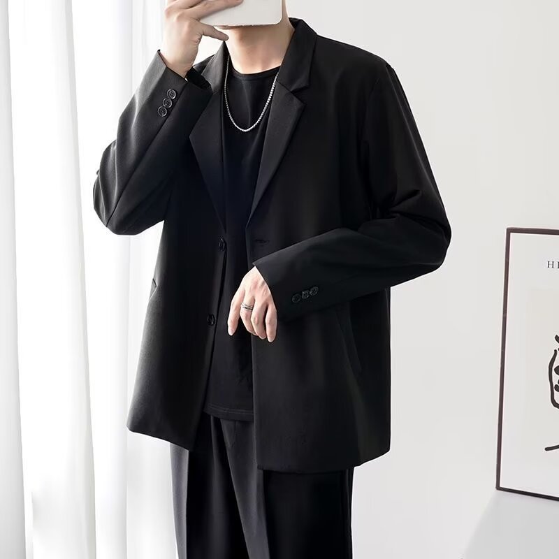 Casual Loose Trendy Pu Shuai Simple Men's Jacket