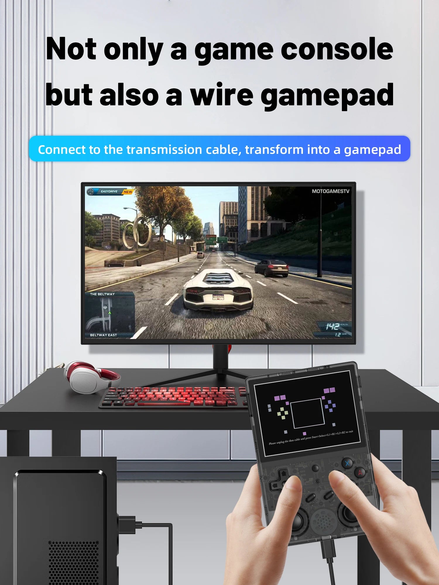 Z Anbernic RG353V Game Console Handheld Gamer Machine 3.5-inch 64G Video Player Dual System Gaming Machine Rg353v