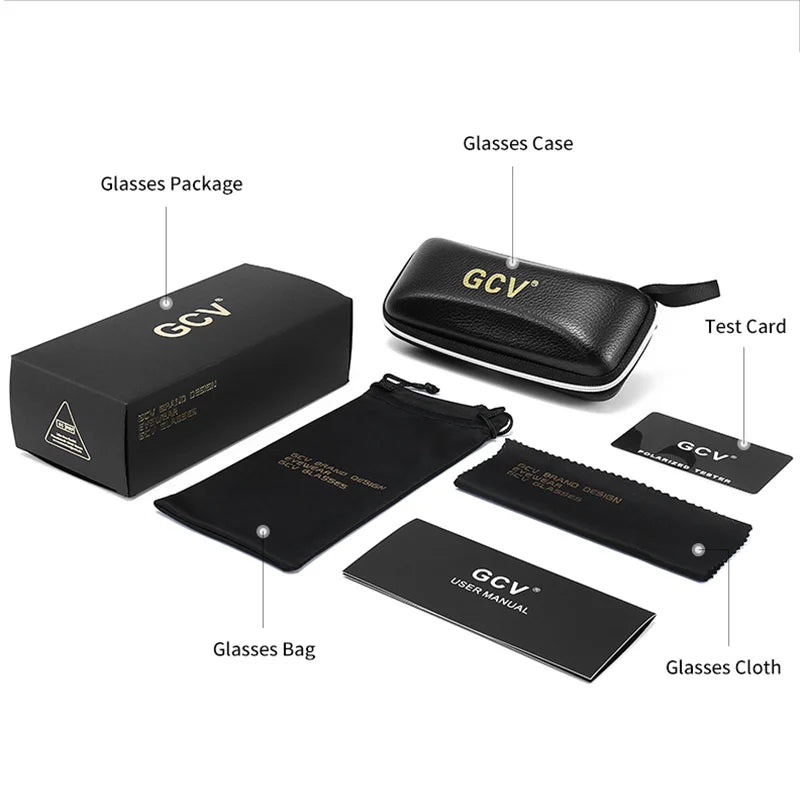 GCV New Leisure Contracted Luxury Polarized Sunglasses Men's Driving Shades Male Sun Glasses Vintage Travel Fishing Classic