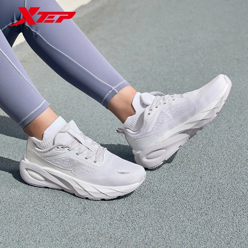 Xtep Lingbu 2.0 Running Shoes Female 2025 Spring ACE Support Feather Foam Sports Shoes  Stability Advanced Sneakers 875118110002