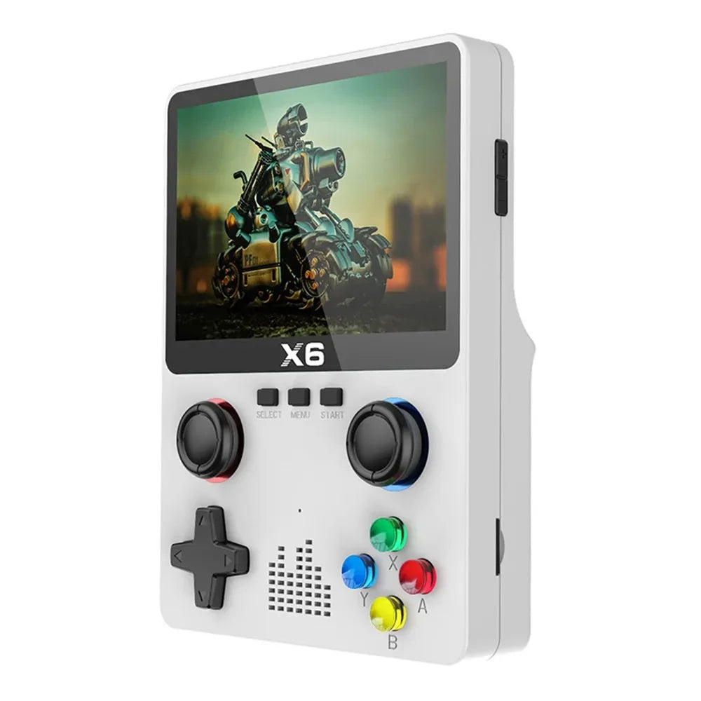 BOYHOM X6 3.5Inch IPS Screen Handheld Game Player Dual Joystick 11 Simulators GBA Video Game Console for Kids Gifts