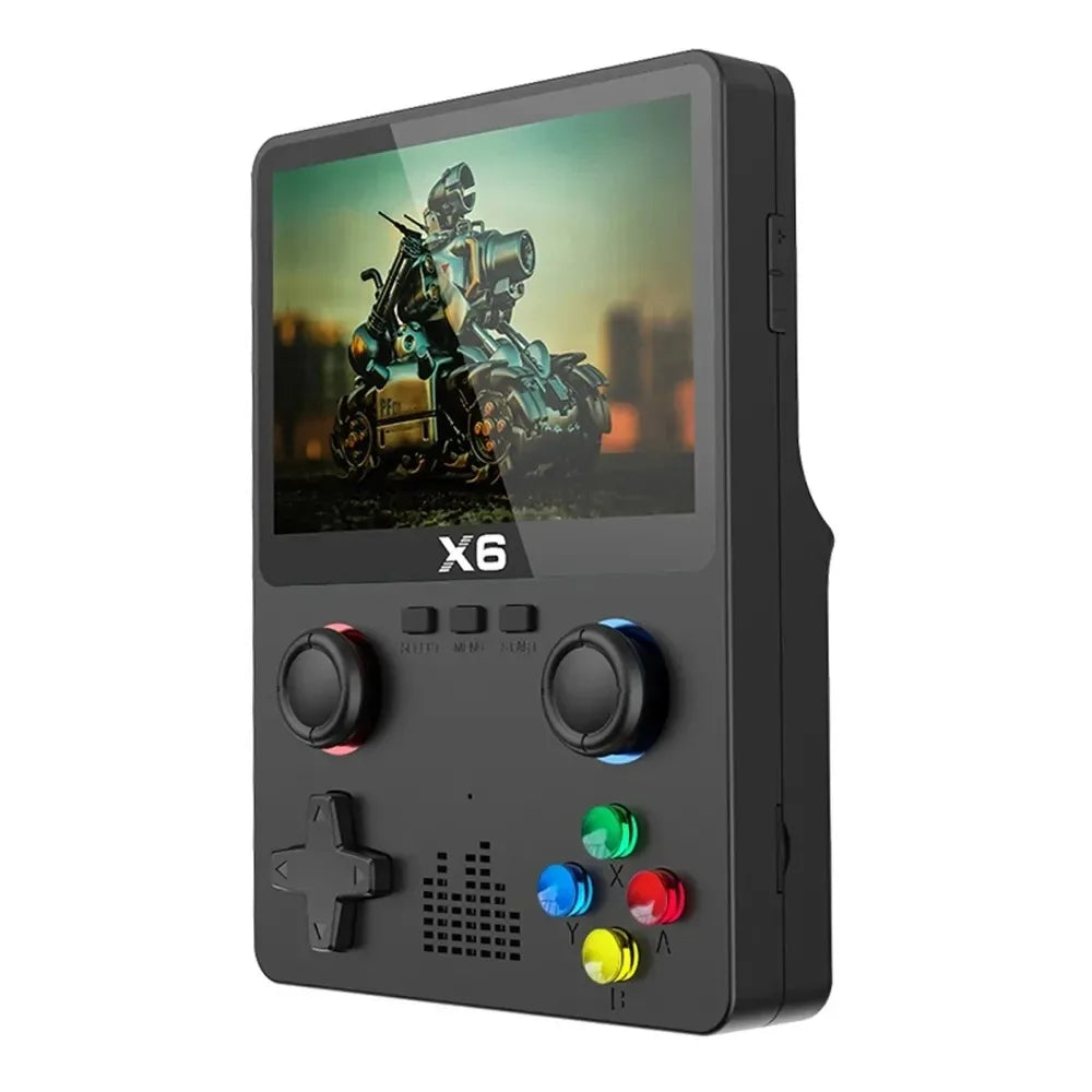 BOYHOM X6 3.5Inch IPS Screen Handheld Game Player Dual Joystick 11 Simulators GBA Video Game Console for Kids Gifts