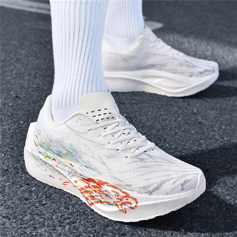 Marathon Running Shoes Men Women Road Jogging Supercritical E-TPU Cushioning Sports Training Shoes Mesh Light Comfy Sneakers Men