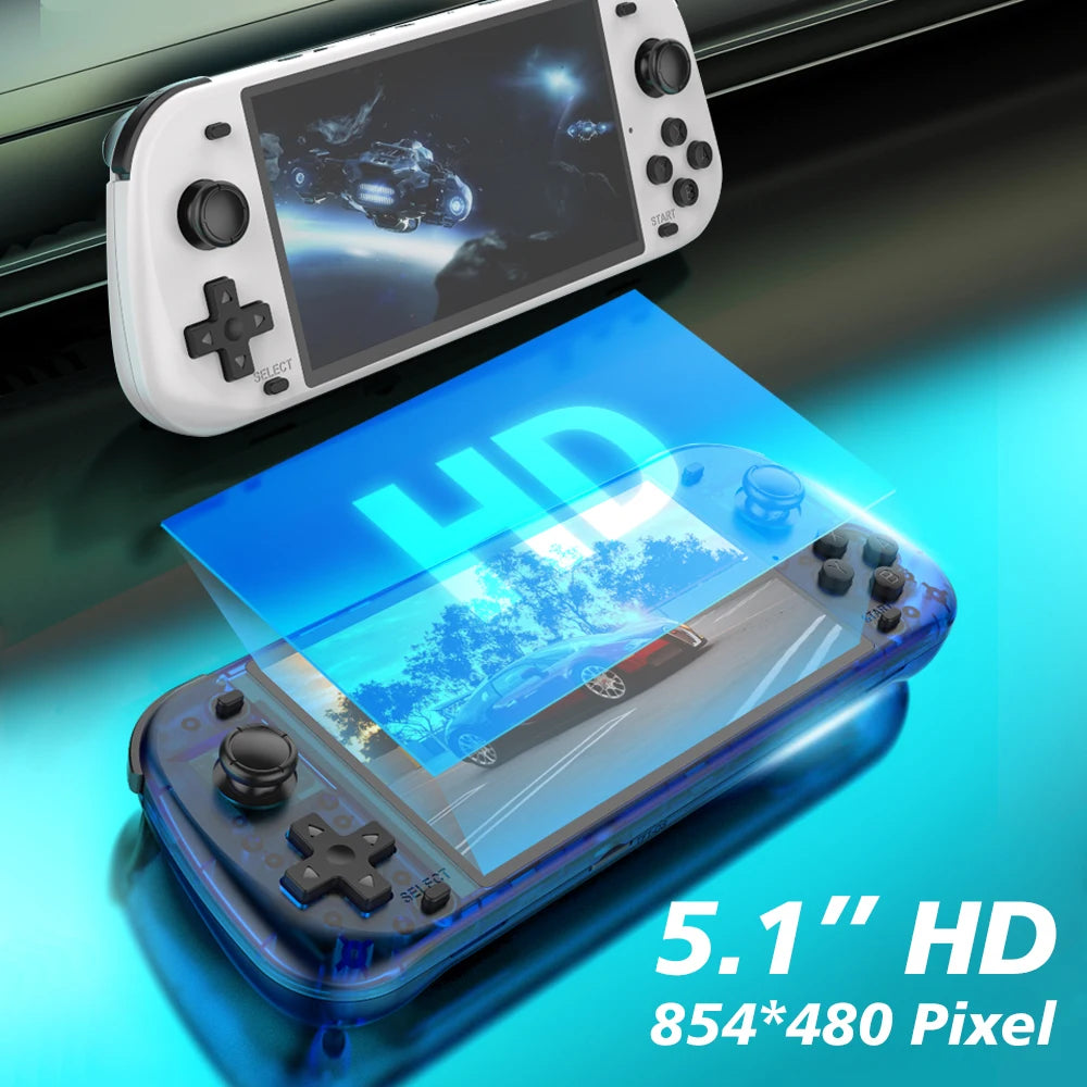 5.1 Inch R50S Retro Handheld Game Console 854*480 Large Screen Linux System Portable Pocket Video Game Player Boy Gifts
