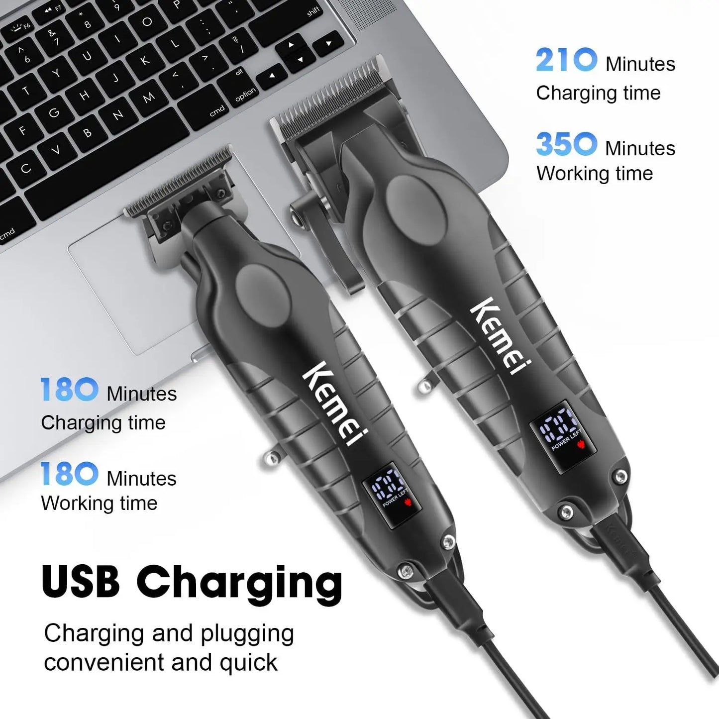 Kemei Hair Clipper Kit for Men, Electric Shaver, Hair Trimmer, Professional Cutting Machine,