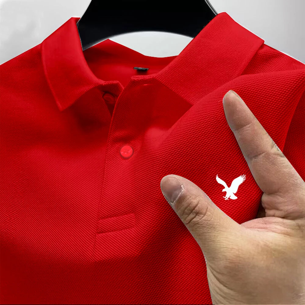 Summer New POLO Shirt Men's Lapel Casual Versatile Business High Quality Breathable Short Sleeve Printed Multicolor T-shirt Top