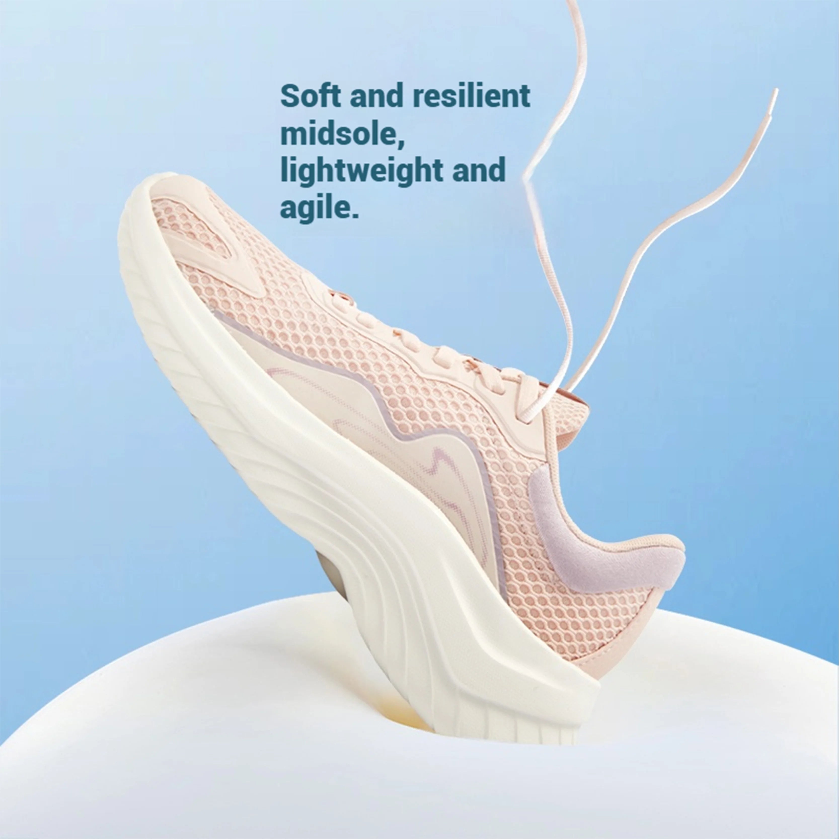 361 Degrees SoftFlow 1.0 Women's Running Shoes Mesh Rebound Flexible Versatile Cushion Casual Jogger Female Sneakers 682522230F