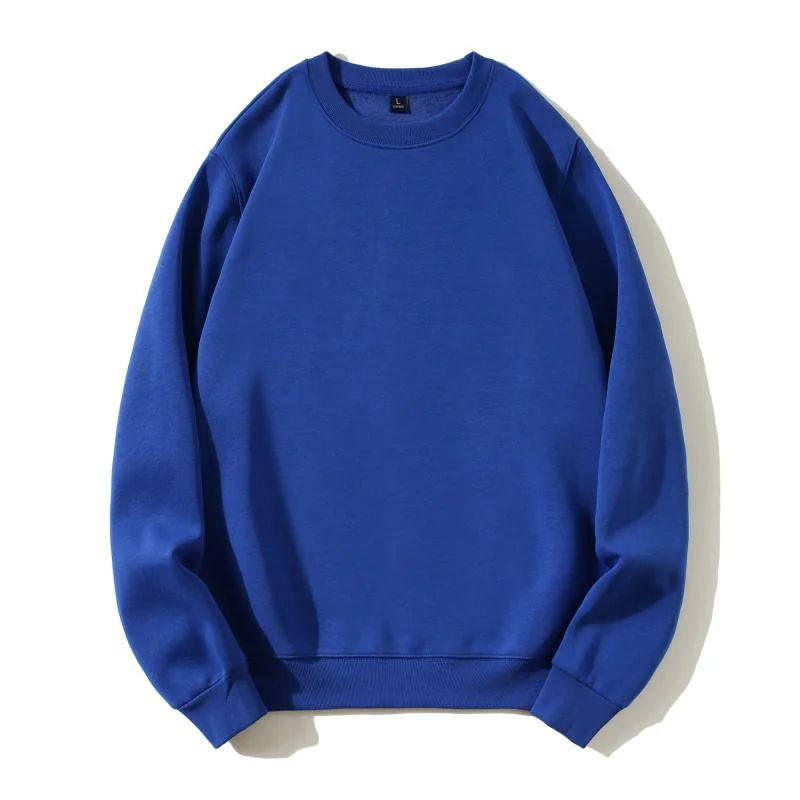 Fashion 100%Cotton Round Neck Sweater with fleece Custom Logo Printed Personal Group Brand Embroidery Design Men and Women thick