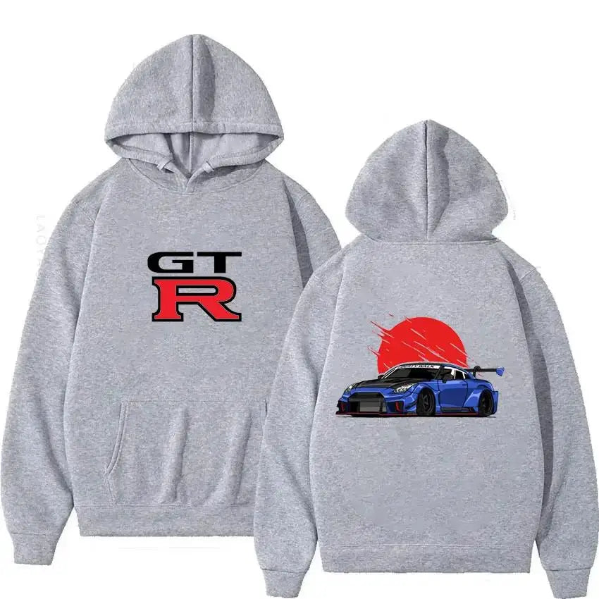 Initial D GTR R35 Streetwear Hoodies Japanese Car Sportcar Novelty Sweatshirt for Men's Long Sleeve Clothes New Arrival Pullover