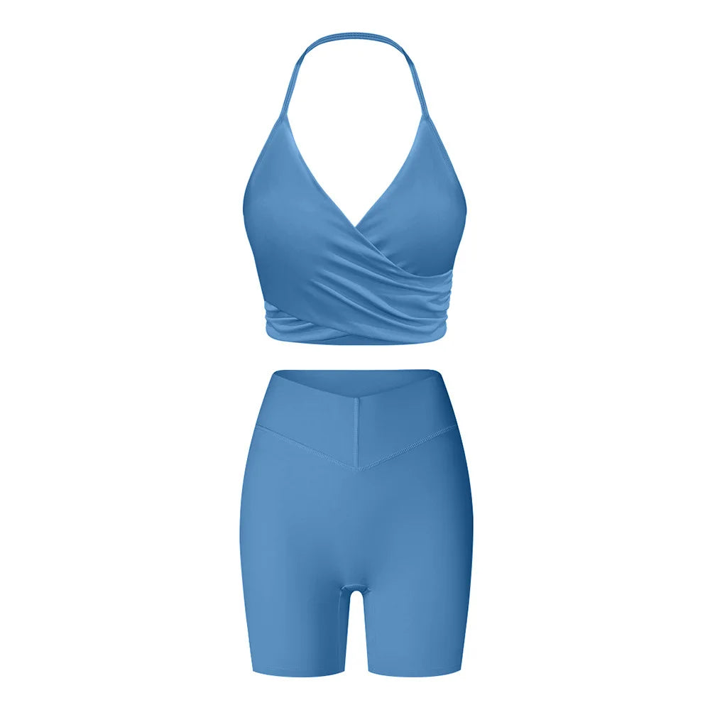 2PCS Yoga Suit Sports Set Women Tracksuits Gym Set Women Running Training Flared Pant Long Sleeve Sports Shirt Workout Clothing