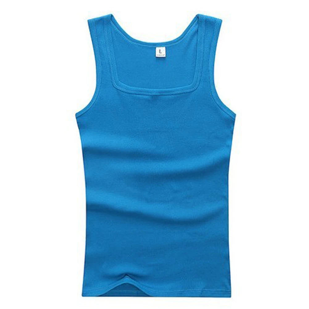 2024 New Men's Pure Cotton Tight Vest Casual Sports Tank Tops Middle-aged Sleeveless Basic Tops Quick Drying Bodybuilding Vest
