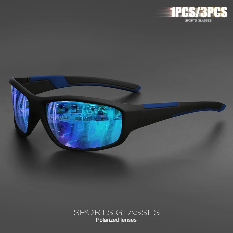 1PCS/3PCS Polarized Sport Sunglasses Men women Outdoor Unbreakable frame for Running, Fishing, Driving Goggles