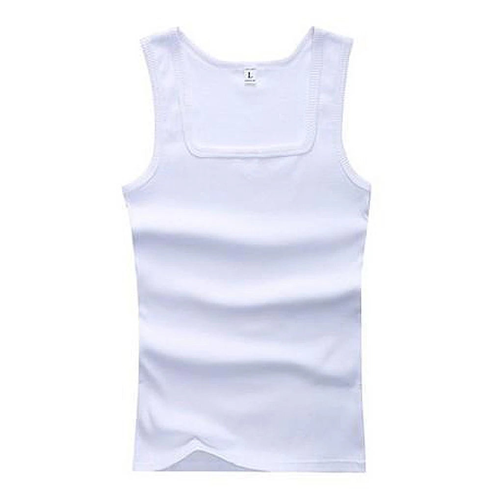 2024 New Men's Pure Cotton Tight Vest Casual Sports Tank Tops Middle-aged Sleeveless Basic Tops Quick Drying Bodybuilding Vest