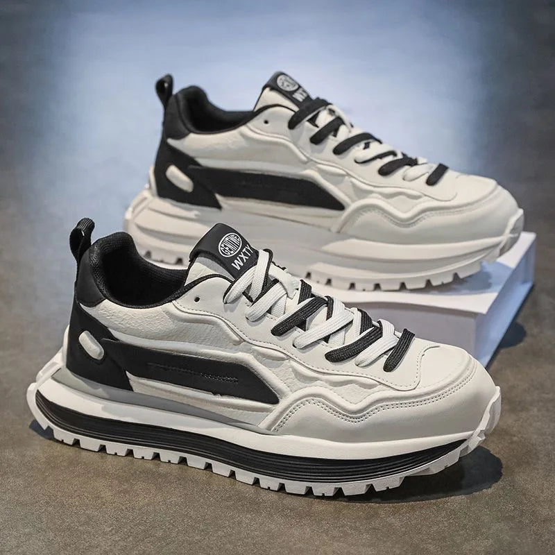 Men's shoes Spring 2025 new breathable casual sports shoes non-slip soft sole small white shoes men trend daddy shoes men