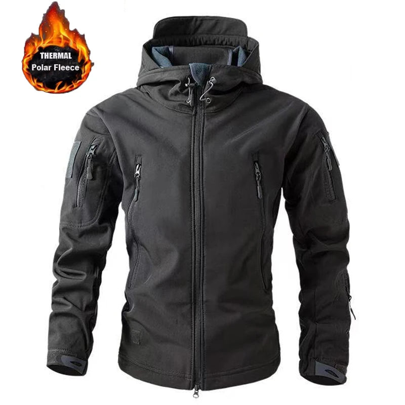 Men's Winter Autumn Softshell Fleece Jackets Waterproof Outdoor