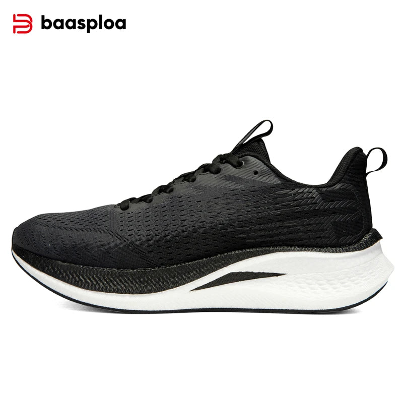 Baasploa Men Jogging Sports Shoes Carbon Plate Professional Cushioning Sneakers Male Outdoor Breathable Non Slip Running Shoes