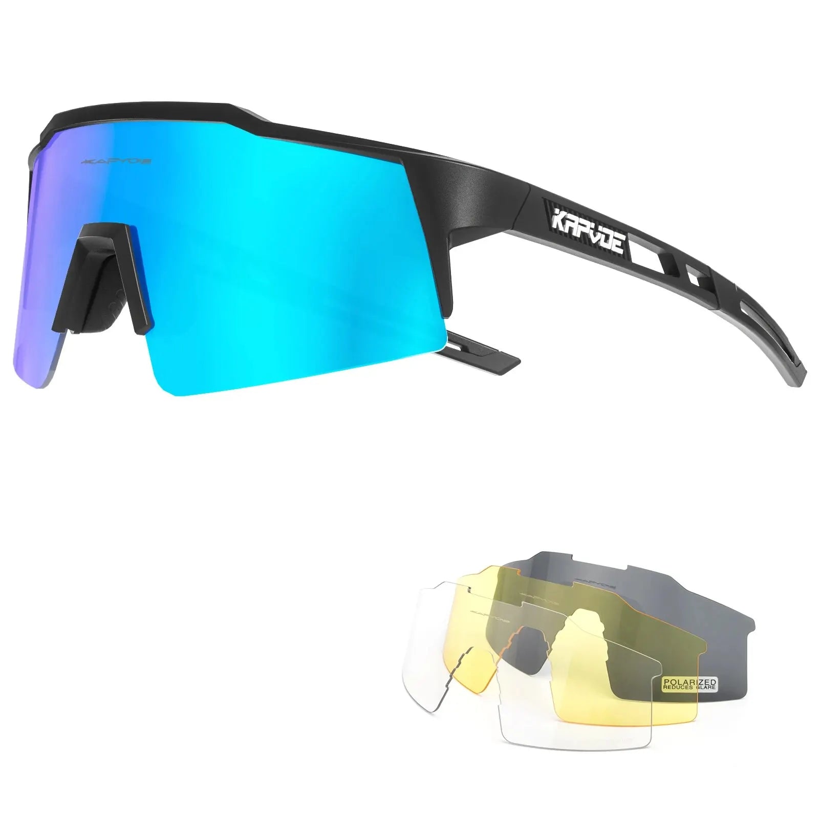 Kapvoe Cycling Glasses Polarized MTB Road Bike Glasses UV400 Protection Sunglasses Ultra Light Sport Eyewear Equipment