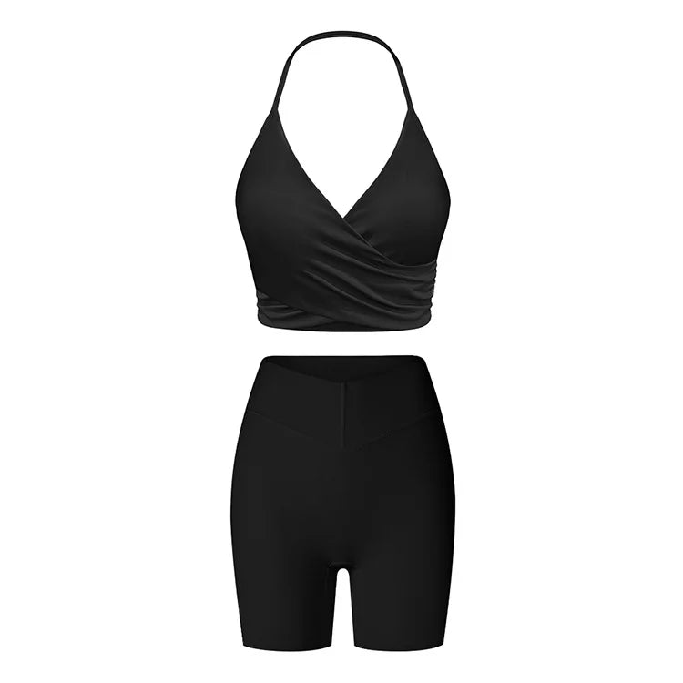 2PCS Yoga Suit Sports Set Women Tracksuits Gym Set Women Running Training Flared Pant Long Sleeve Sports Shirt Workout Clothing