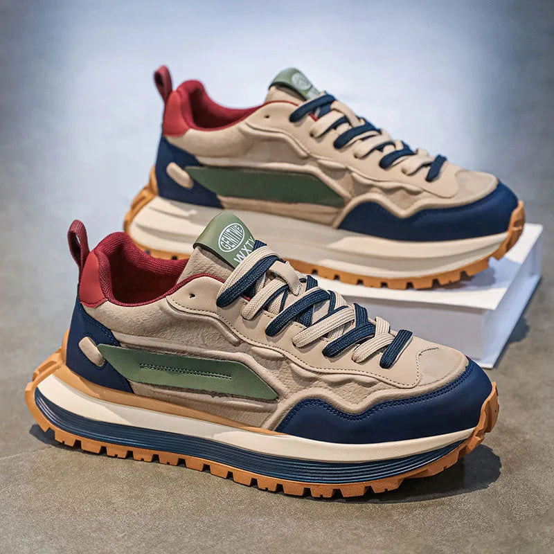 Men's shoes Spring 2025 new breathable casual sports shoes non-slip soft sole small white shoes men trend daddy shoes men