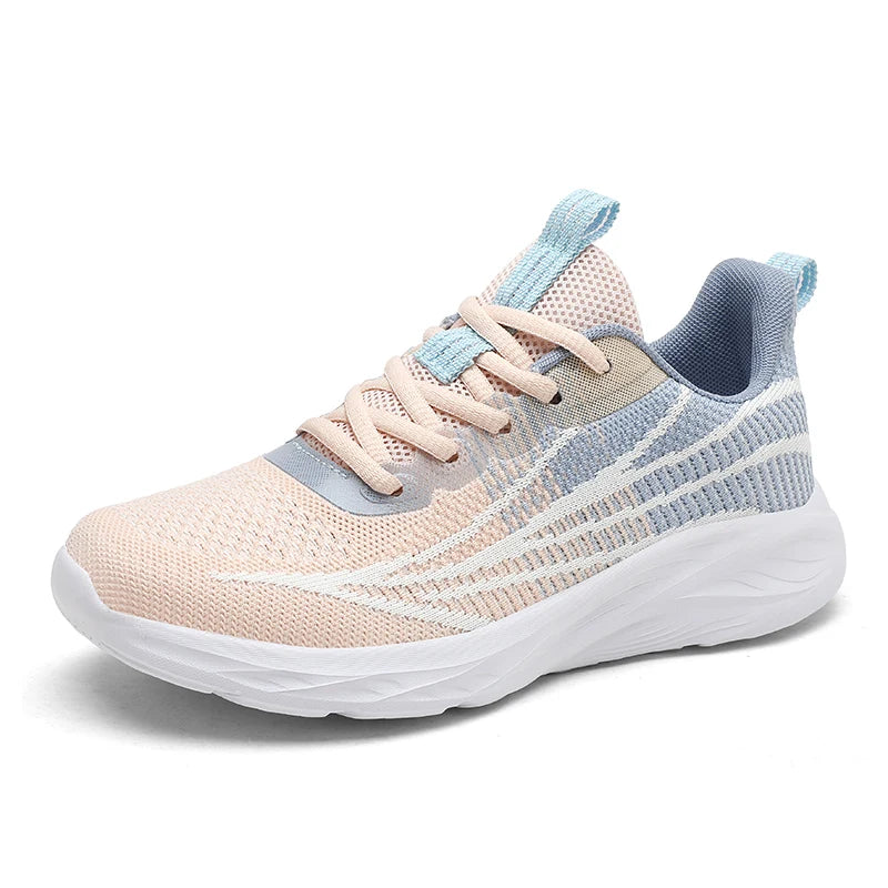 Outdoor Running Shoes Women Thick-soled Breathable Soft Lace-up Sports Shoes Women Anti-slip Mesh Casual Shoes Women
