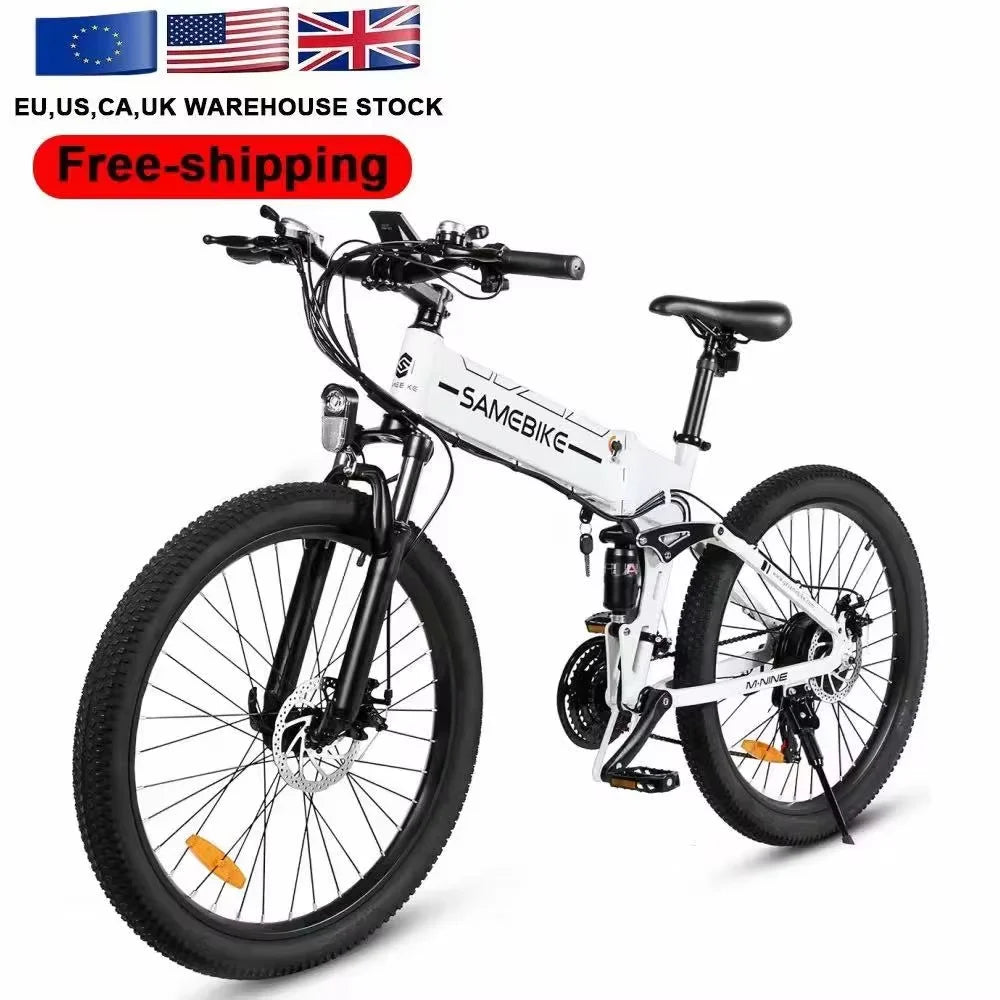 Electric Bicycle SAMEBIKE 900W Motor 48V14AH Lithium Battery Folding Electric Bike Hydraulic Brake Adult 26inch Tire Snow E-bike