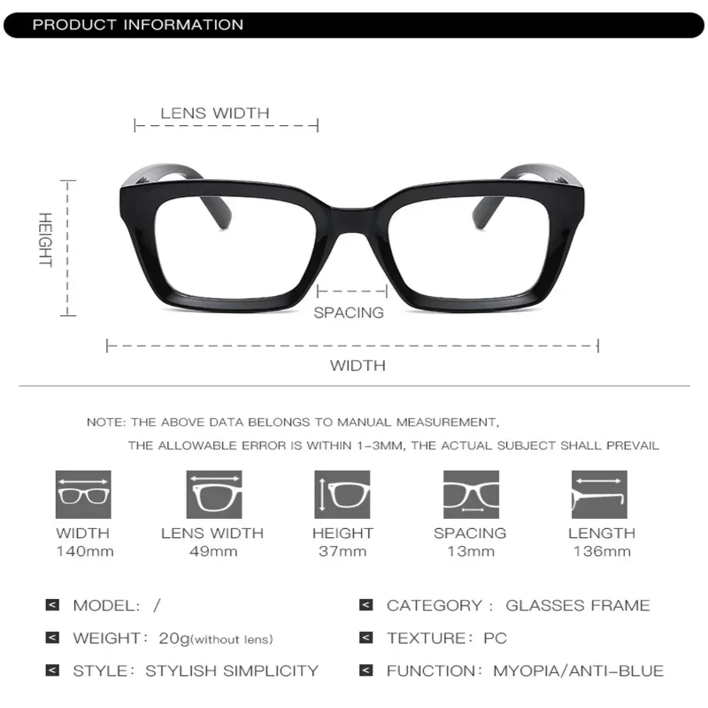 Women Anti Blue Light Glasses Oversized Frame Vintage Glasses Computer Eyewear Full Frame Transparent Eye Protection Eyepiece