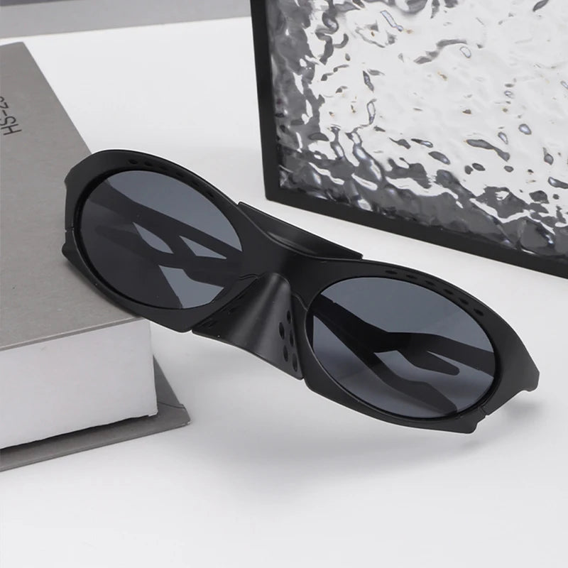 2/3PCS INS New Men Outdoor Sports Cycling  Hip Hop Sunglasses Fashion Women Trendy Party Sunscreen Glasses Personalized Goggles