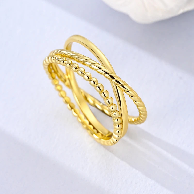 Gold Color 925 Sterling Silver Rings Sparking Popular LOVE Wedding Ring Certified Woman Rings Jewelry Anniversary Gifts 2025 NEW