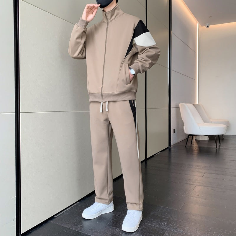 Men's Loose Fashion Casual Sport Cardigan Suit