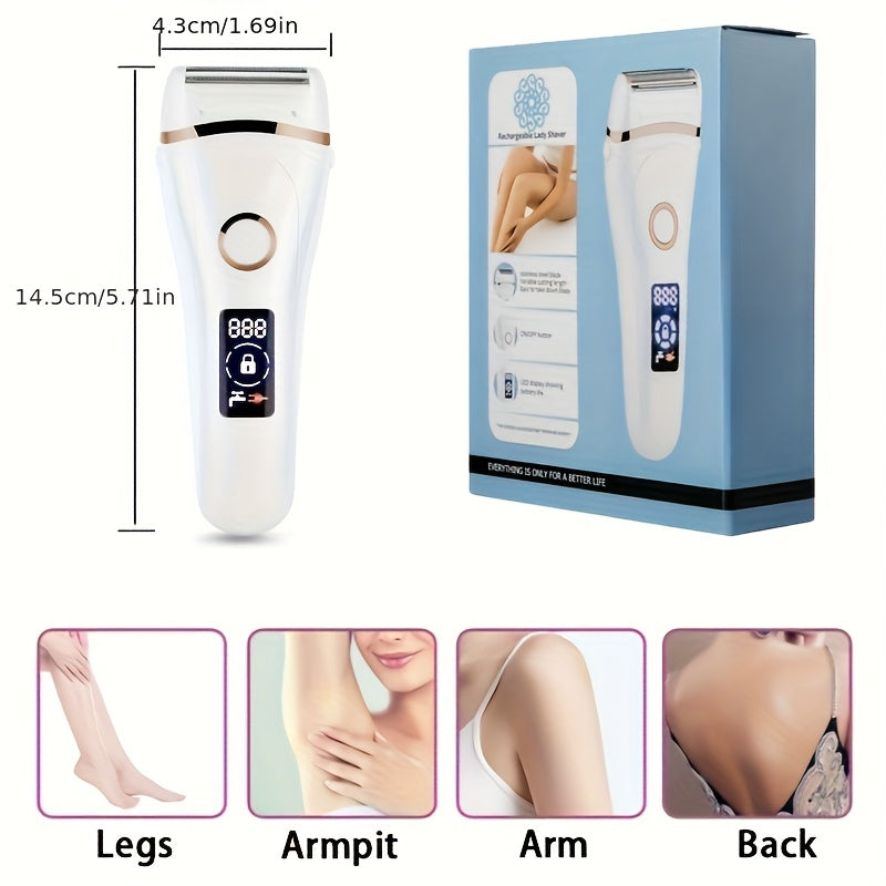 Women'S Electric Shaver for Bikini, Legs & Underarms - Stainless Steel Trimmer with USB Charging