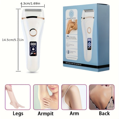 Women'S Electric Shaver for Bikini, Legs & Underarms - Stainless Steel Trimmer with USB Charging