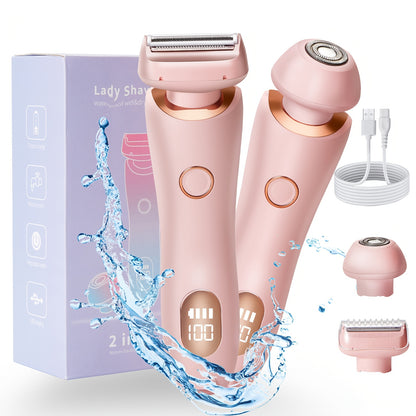 2-in-1 Lip & Body Shaver for Women - IPX7, Portable Electric Razor with Stainless Steel Blades, Ideal for Lips, Chin, Armpits, Peach Fuzz, Fingers, Neck & Cheeks - Perfect Gift for Her, Beauty Razor|Modern Aesthetic|Stainless