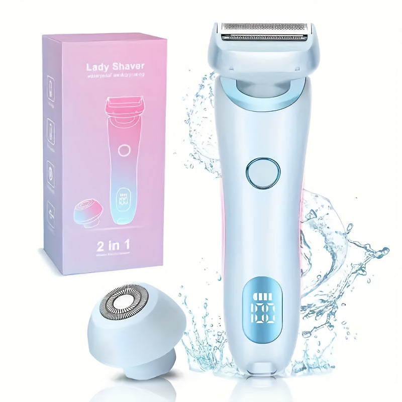 2-in-1 Lip & Body Shaver for Women - IPX7, Portable Electric Razor with Stainless Steel Blades, Ideal for Lips, Chin, Armpits, Peach Fuzz, Fingers, Neck & Cheeks - Perfect Gift for Her, Beauty Razor|Modern Aesthetic|Stainless