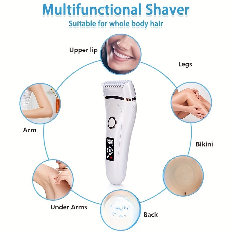 Women'S Electric Shaver for Bikini, Legs & Underarms - Stainless Steel Trimmer with USB Charging