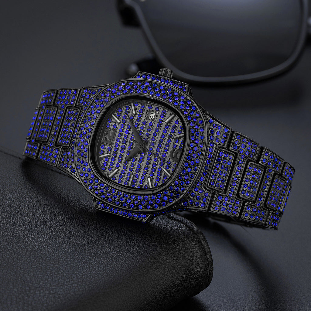 Niche Hip Hop Color Diamond Full Diamond Men's Watch