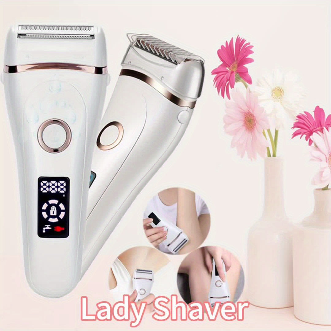 Women'S Electric Shaver for Bikini, Legs & Underarms - Stainless Steel Trimmer with USB Charging