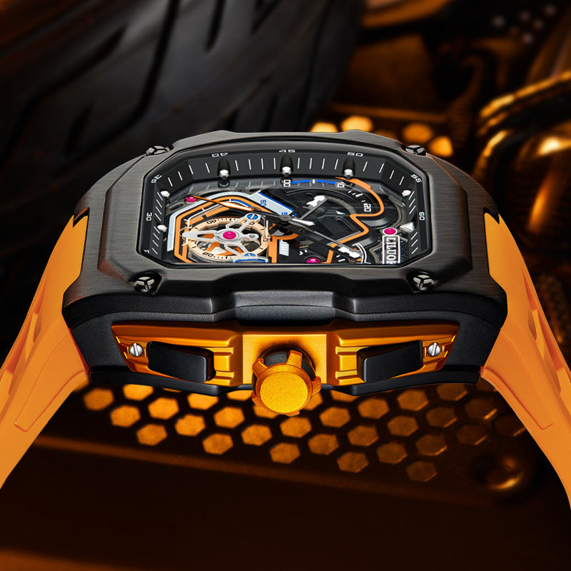 Three-Dimensional Hollow Waterproof Luminous Sports Multifunction Quartz Watch