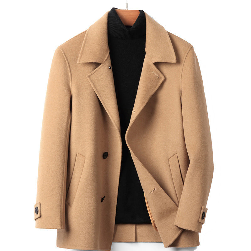 Double-faced Woolen Goods Fashion Coat Woolen Cashmere-free Woolen New Coat