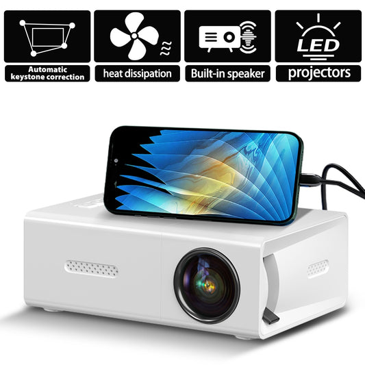Portable Video Projector, Home Theater Projector, Mini Outdoor Projector, 1920*1080P Resolution, Supports Mobile Phone Projection, Suitable for Ios/Tv Stick/Usb/Laptop And Other Devices