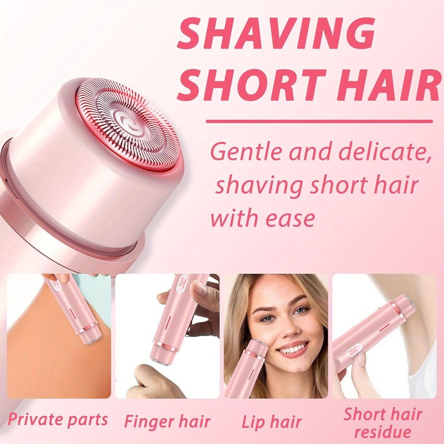 Women'S Electric Shaver and Bikini Trimmer 2-in-1, Dual-Head, Portable, USB Rechargeable, Lithium Battery, Stainless Steel Blade, Ideal for Underarm, Legs, and Face Hair Removal, Perfect Valentine'S Day Gift (Pink/Blue/Purple