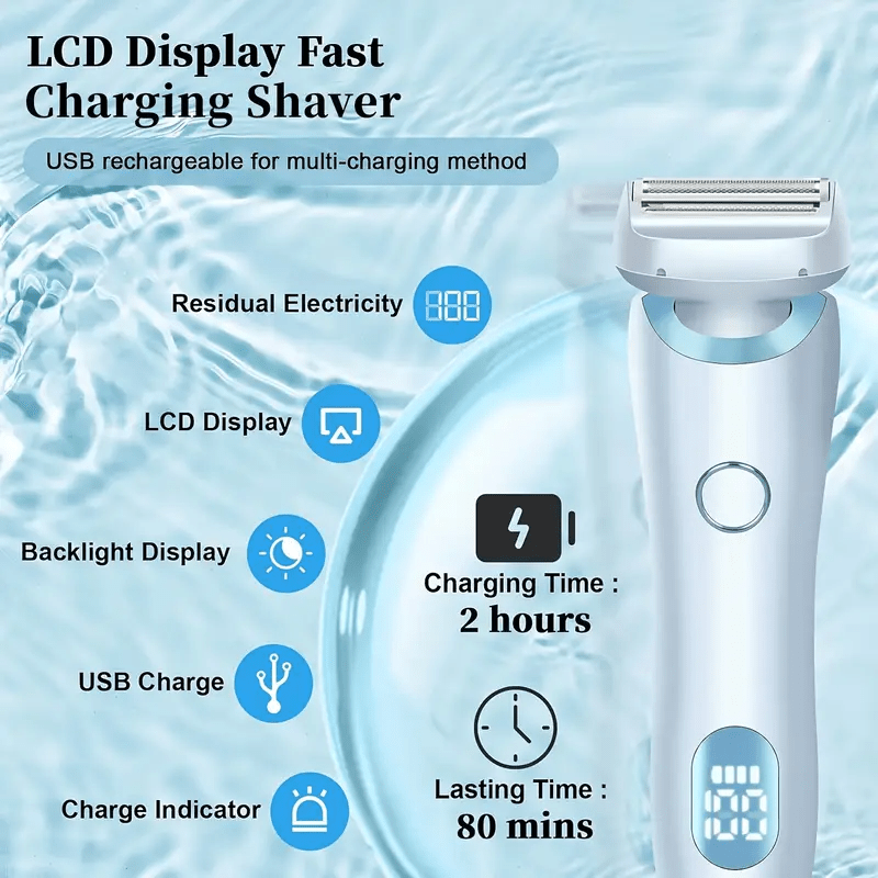 2-in-1 Lip & Body Shaver for Women - IPX7, Portable Electric Razor with Stainless Steel Blades, Ideal for Lips, Chin, Armpits, Peach Fuzz, Fingers, Neck & Cheeks - Perfect Gift for Her, Beauty Razor|Modern Aesthetic|Stainless