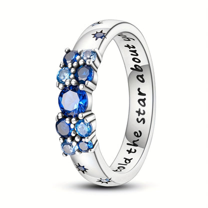 Original Design 925 Silver Hypoallergenic High Quality Colorful Zircon Pavé Infinitely Loving Woman Ring Jewelry Gift