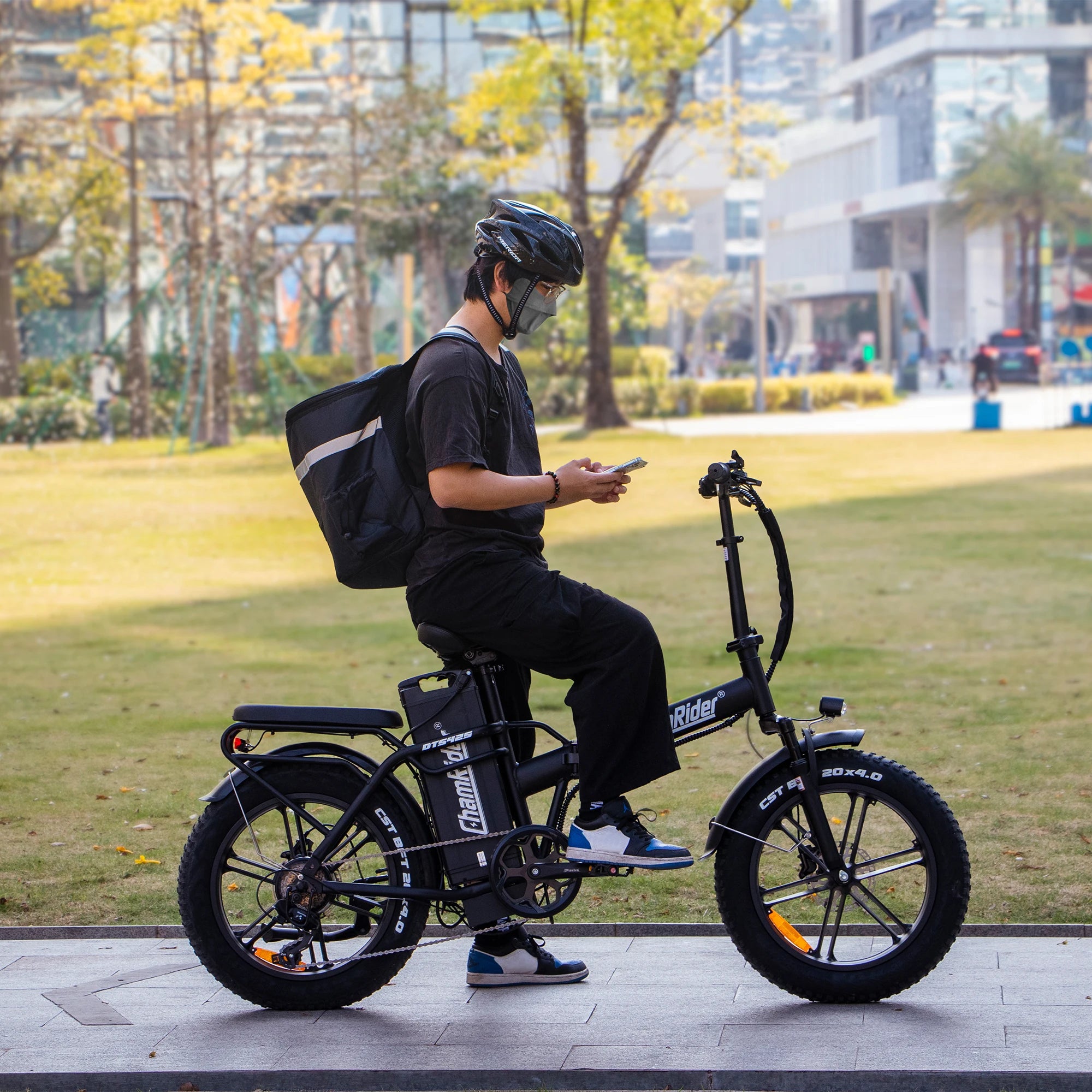 ChamRider DTS425 Ebike 48V25AH Battery 125KM Range 750W Power Best Value Choice for European Food Delivery Riders Electric Bike