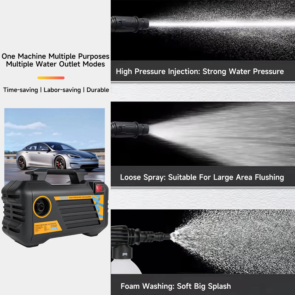 3000W Electric High Pressure Washer Portable Washing Car Gun Versatile Washing Machine for Garden Floors Home&Car Washer Gun