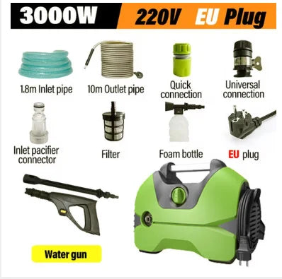3000W Electric High Pressure Washer Portable Washing Car Gun Versatile Washing Machine for Garden Floors Home&Car Washer Gun