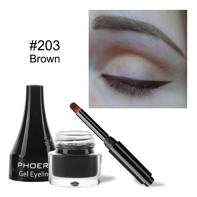 10Colors Eyeliner Gel Quick Dry Lasting Eye Liner Cream With Brush Eyes Makeup Waterproof