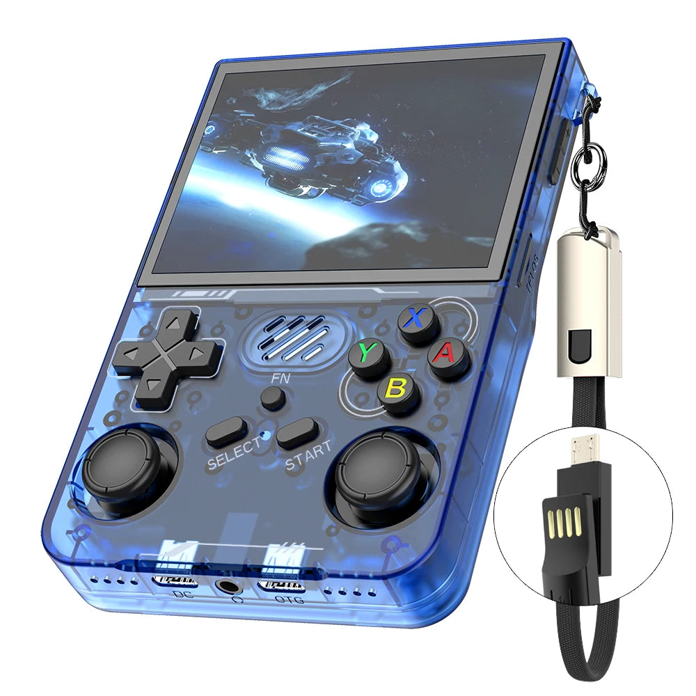 R36XX Retro Handheld Game Console with 3.5" IPS Screen 640*480 Resolution 3000mAh Rechargeable Battery and Fast Charging