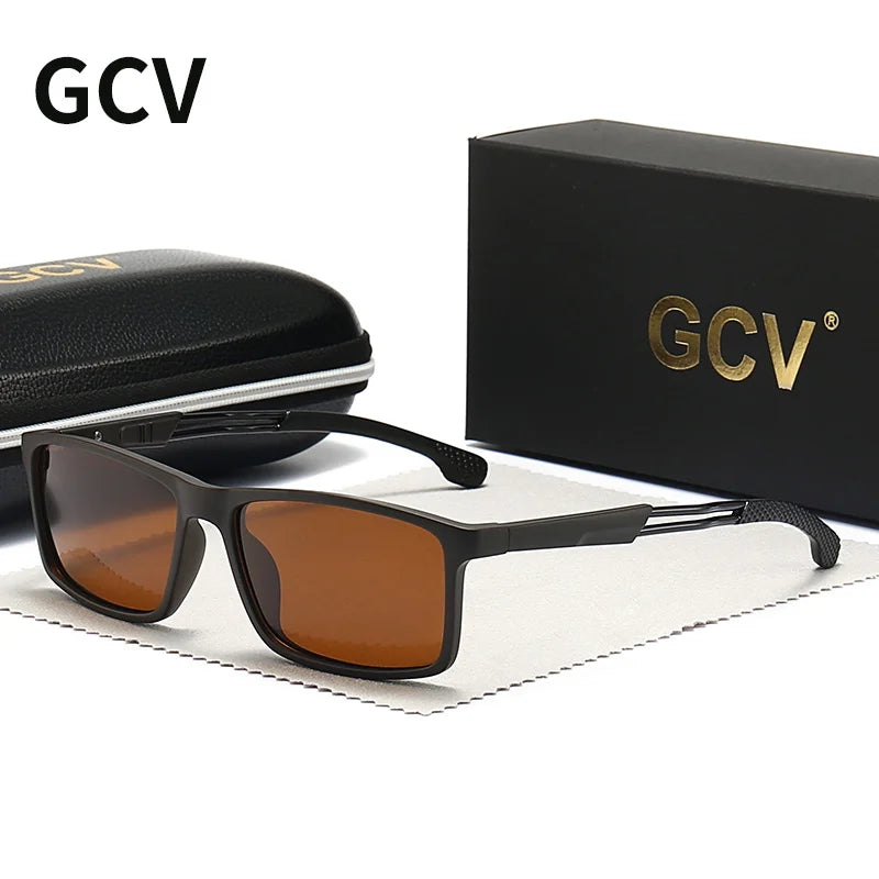 GCV New Leisure Contracted Luxury Polarized Sunglasses Men's Driving Shades Male Sun Glasses Vintage Travel Fishing Classic