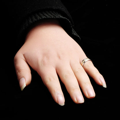 Bling CZ Wedding Rings For Women 6MM Stainless Steel Female Aliance Anel Love Gifts