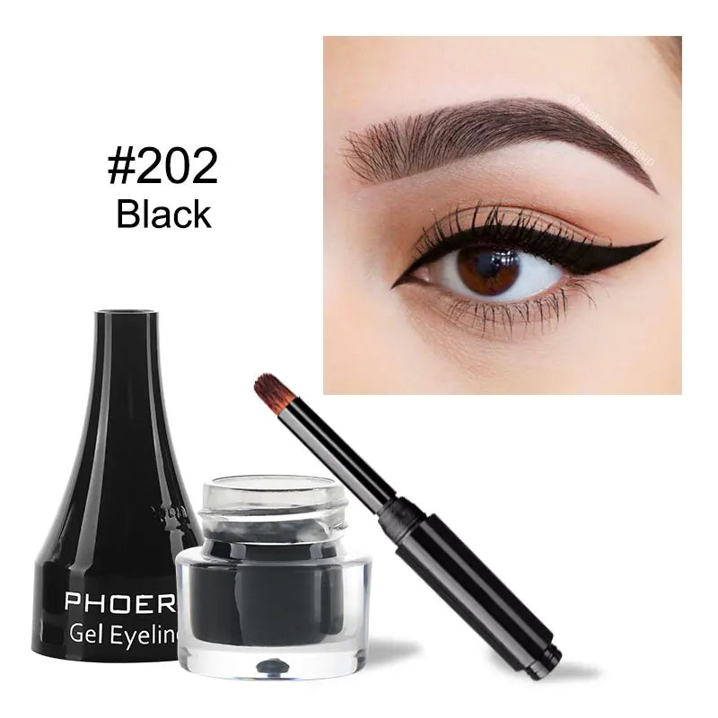 10Colors Eyeliner Gel Quick Dry Lasting Eye Liner Cream With Brush Eyes Makeup Waterproof
